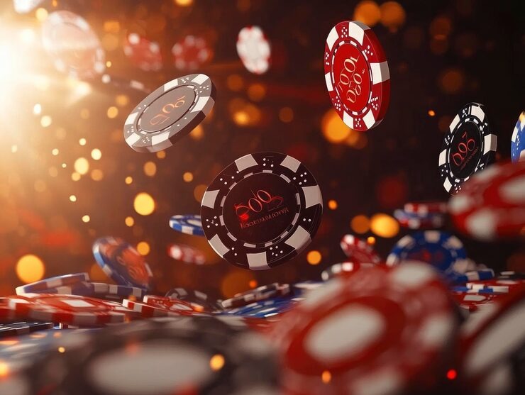 Live dealer studio with multi-camera broadcast setup